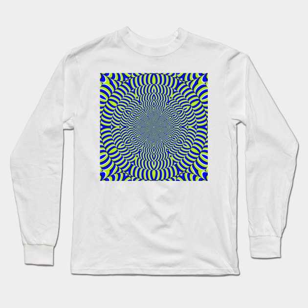Moving Pattern Illusion Long Sleeve T-Shirt by rastyrcom